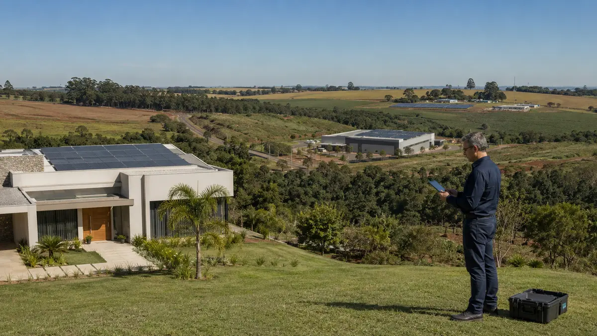 Energia solar em residência, empresa e propriedade rural
